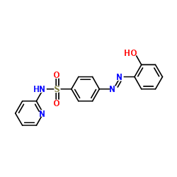 2-[[4-(2-吡啶基氨基磺酰基)苯基]偶氮]羟基苯结构式