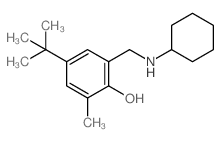 4-tert-butyl-2-((cyclohexylamino)methyl)-6-methylphenol结构式