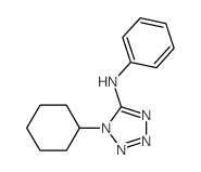 1H-Tetrazol-5-amine,1-cyclohexyl-N-phenyl-结构式