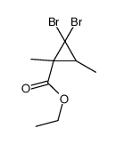 ethyl 2,2-dibromo-1,3-dimethylcyclopropane-1-carboxylate结构式