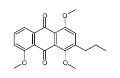 1,4,8-trimethoxy-2-propylanthracene-9,10-dione Structure