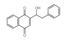 2-(1-hydroxy-2-phenyl-ethyl)naphthalene-1,4-dione结构式