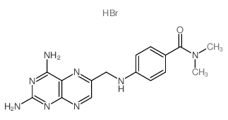 (4-(((2,4-diaminopteridin-6-yl)methyl)amino)phenyl)-N,N-dimethylcarboxamide Structure