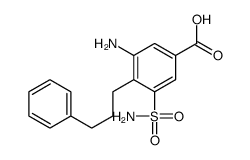 3-amino-4-(3-phenylpropyl)-5-sulfamoylbenzoic acid Structure