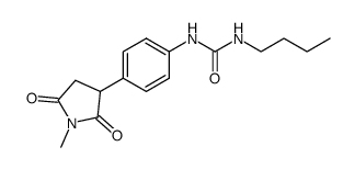 1-butyl-3-(4-(1-methyl-2,5-dioxopyrrolidin-3-yl)phenyl)urea Structure