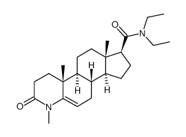 N,N-diethyl-3-oxo-4-methyl-4-aza-5-androstene-17β-carboxamide结构式