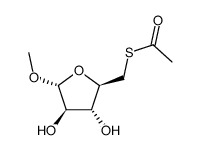 alpha-L-Arabinofuranoside,methyl5-thio-,5-acetate(9CI) Structure