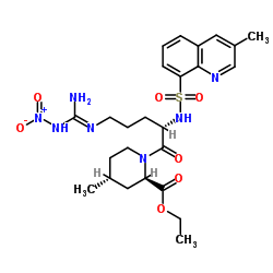(2R,4R)-4-甲基-1-((S)-2-(3-甲基喹啉-8-磺胺基)-5-(3-硝基胍基)戊酰基)哌啶-2-羧酸乙酯图片