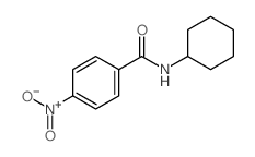 N-cyclohexyl-4-nitro-benzamide结构式
