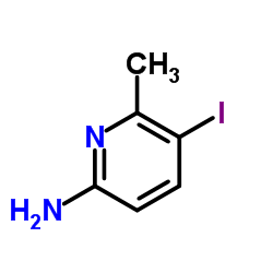 5-Iodo-6-methyl-2-pyridinamine Structure