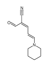 (2Z,4E)-2-formyl-5-(piperidin-1-yl)penta-2,4-dienenitrile结构式
