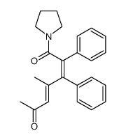 4-methyl-2,3-diphenyl-1-(pyrrolidin-1-yl)hepta-2,4-diene-1,6-dione Structure