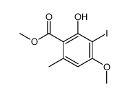 methyl 2-hydroxy-3-iodo-4-methoxy-6-methylbenzoate Structure