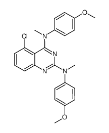 5-chloro-N2,N4-bis-(4-methoxy-phenyl)-N2,N4-dimethyl-quinazoline-2,4-diamine Structure