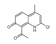 8-acetyl-2-chloro-4-methyl-1H-quinolin-7-one结构式