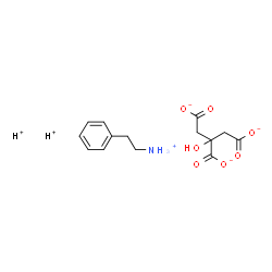 phenethylammonium dihydrogen 2-hydroxypropane-1,2,3-tricarboxylate Structure