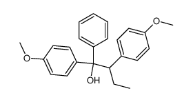 1,2-bis-(4-methoxy-phenyl)-1-phenyl-butan-1-ol结构式