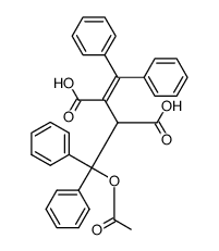 (α-acetoxy-benzhydryl)-benzhydrylidene-succinic acid Structure