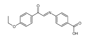 4-[[2-(4-ethoxyphenyl)-2-oxoethylidene]amino]benzoic acid Structure