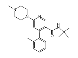N-(叔丁基)-6-(4-甲基哌嗪-1-基)-4-(邻甲苯基)烟酰胺结构式