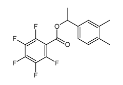 1-(3,4-dimethylphenyl)ethyl 2,3,4,5,6-pentafluorobenzoate结构式