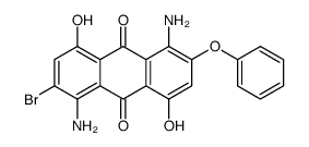 1,5-diamino-2-bromo-4,8-dihydroxy-6-phenoxyanthracene-9,10-dione结构式