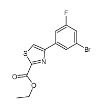 ethyl 4-(3-bromo-5-fluorophenyl)-1,3-thiazole-2-carboxylate Structure
