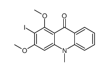 2-iodo-1,3-dimethoxy-10-methylacridin-9-one结构式