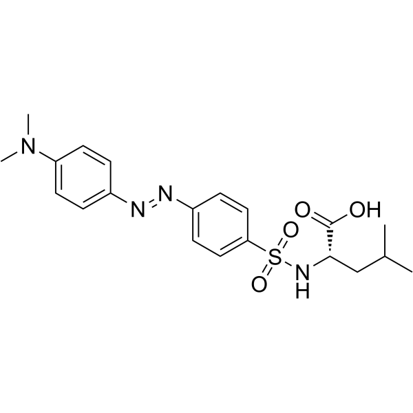 4-二甲氨基偶氮苯-4'-磺酰-L-亮氨酸结构式
