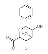 3,4,5-trihydroxy-6-pyridin-1-yl-oxane-2-carboxylic acid结构式
