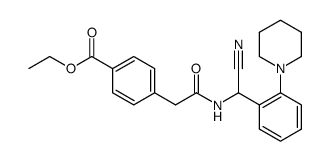 ethyl 4-[(α-cyano-2-piperidino-benzyl)-aminocarbonylmethyl]-benzoate Structure