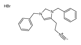 1,3-dibenzyl-4-(2-isocyanoethyl)-1,2-dihydroimidazol-1-ium,bromide结构式