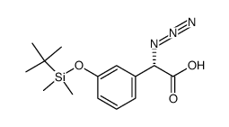 (S)-azido-[3-(tert-butyldimethylsilanyloxy)phenyl]-acetic acid结构式