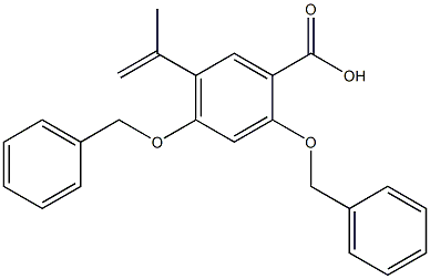 2,4-双(苄氧基)-5-异丙烯基苯甲酸结构式