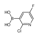 2-氯-5-氟吡啶-3-硼酸结构式