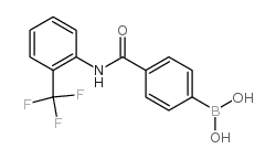N-2-三氟甲基苯基-4-硼苯甲酰胺结构式