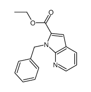 1-(苯基甲基)-1H-吡咯并[2,3-B]吡啶-2-羧酸乙酯结构式