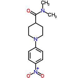 N,N-Dimethyl-1-(4-nitrophenyl)-4-piperidinecarboxamide Structure