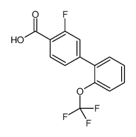 2-fluoro-4-[2-(trifluoromethoxy)phenyl]benzoic acid Structure