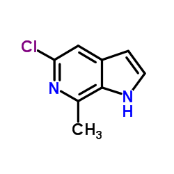 5-氯-7-甲基-1H-吡咯并[2,3-c]吡啶结构式