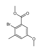 methyl 2-bromo-5-methoxy-3-methylbenzoate结构式
