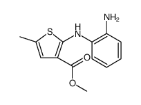 3-Thiophenecarboxylic acid, 2-[(2-aminophenyl)amino]-5-methyl-, methyl ester Structure
