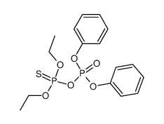 (O,O-Diethyl-thiophosphorsaeure)-(O,O-diphenyl-phosphorsaeure)-anhydrid结构式