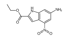 6-氨基-4-硝基-1H-吲哚-2-羧酸乙酯结构式