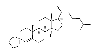 Δ4-cholesten-3-one ethylene ketal结构式