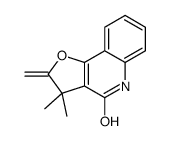 3,3-dimethyl-2-methylidene-5H-furo[3,2-c]quinolin-4-one结构式