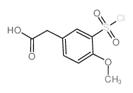 [3-(氯磺酰基)-4-甲氧基苯基]乙酸结构式