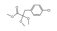 methyl 3-(4-chlorophenyl)-2,2-dimethoxypropanoate结构式