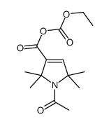 1-乙酰基-2,2,5,5-四甲基-3-吡咯啉-3-羰基氧基甲酸酯结构式