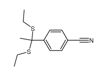 4-(1,1-bis(ethylthio)ethyl)benzonitrile结构式